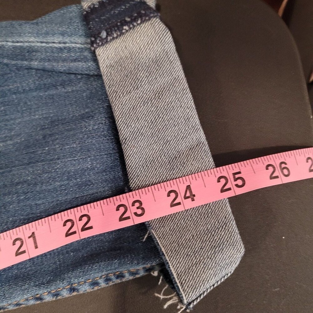 Hudson Jeans Womens 28 32x27 Blue Muse Cropped Skinny Raw Hem Denim Distressed - Picture 8 of 10